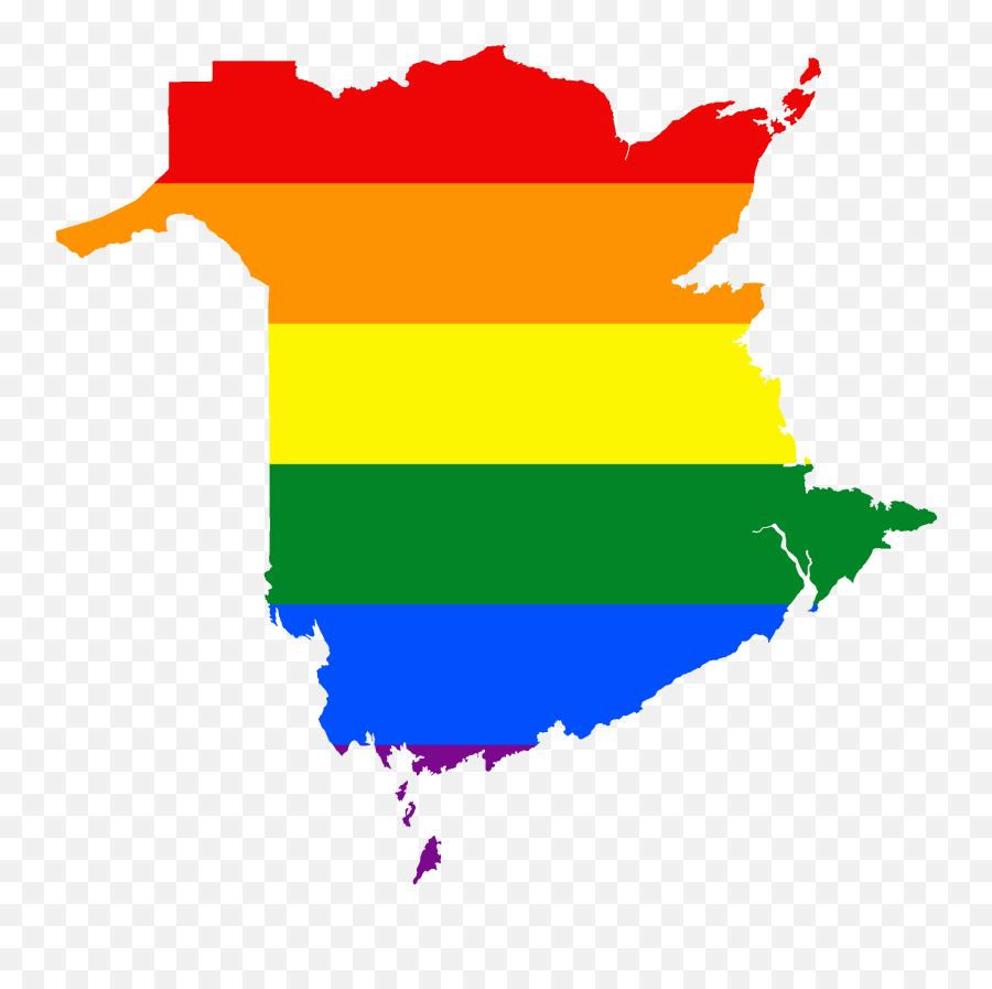 Filelgbt Flag Map Of New Brunswickpng - Wikimedia Commons New Brunswick Health Zones,Map Clipart Png
