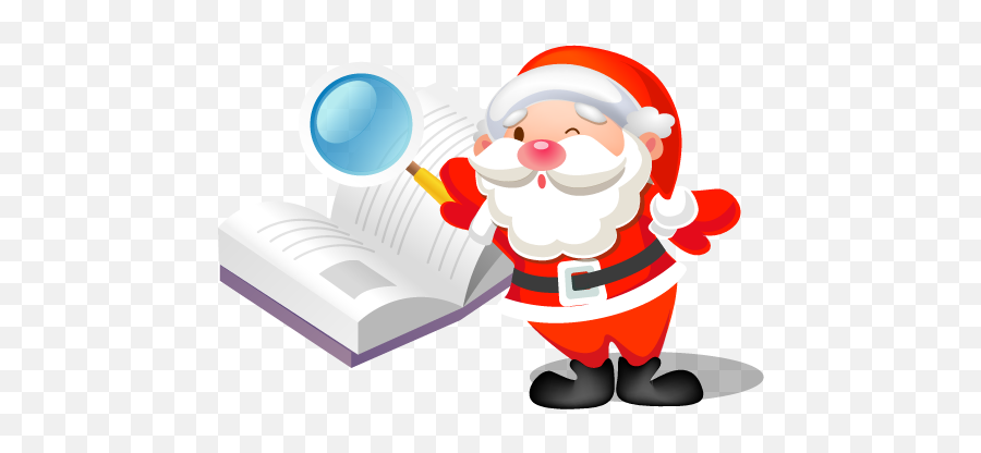 Santa Search Book Icon - Santa Search Png,Cartoon Book Png
