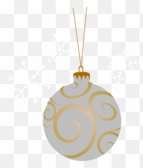 How To Draw A Christmas Ball Bauble - Silver Ornament png