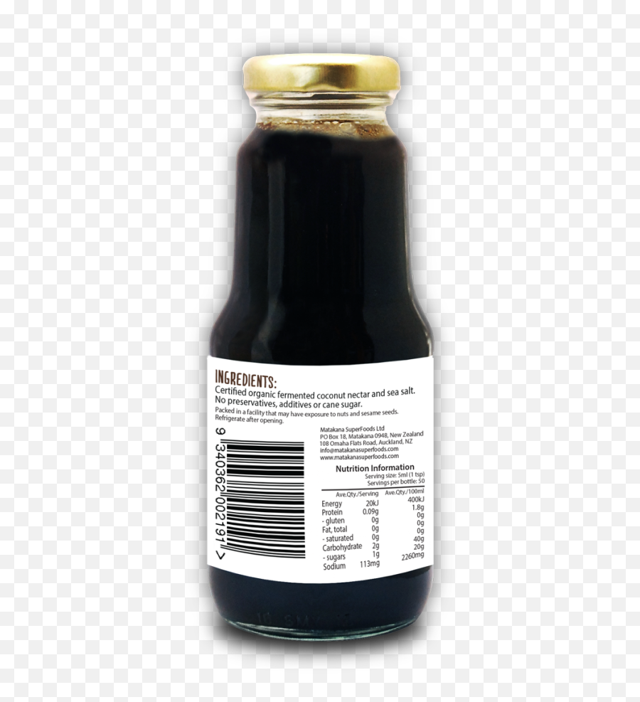 Organic Coconotsoy Sauce 250ml - Glass Bottle Png,Soy Sauce Png