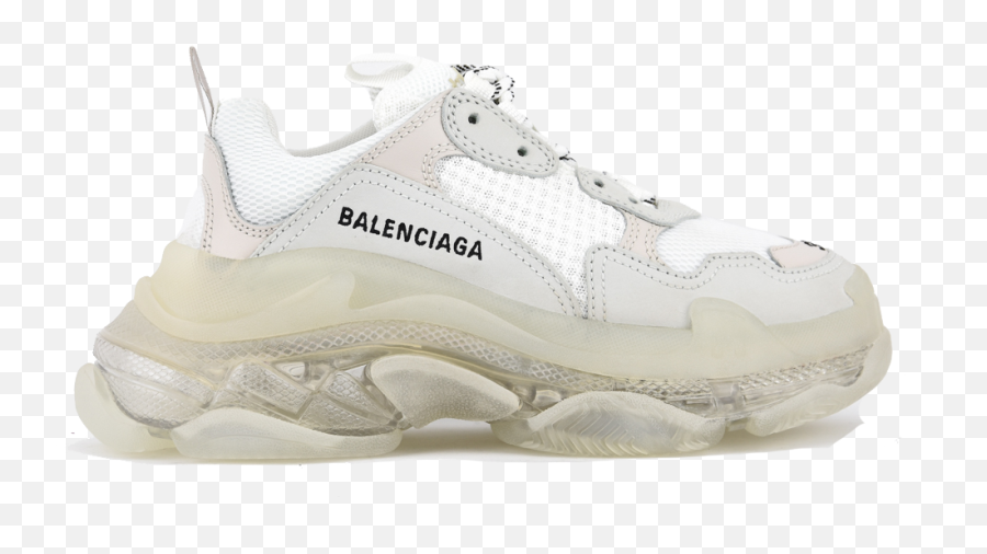Balenciaga Triple S White Clear Sole - Balenciaga Shoes Png,Balenciaga Png