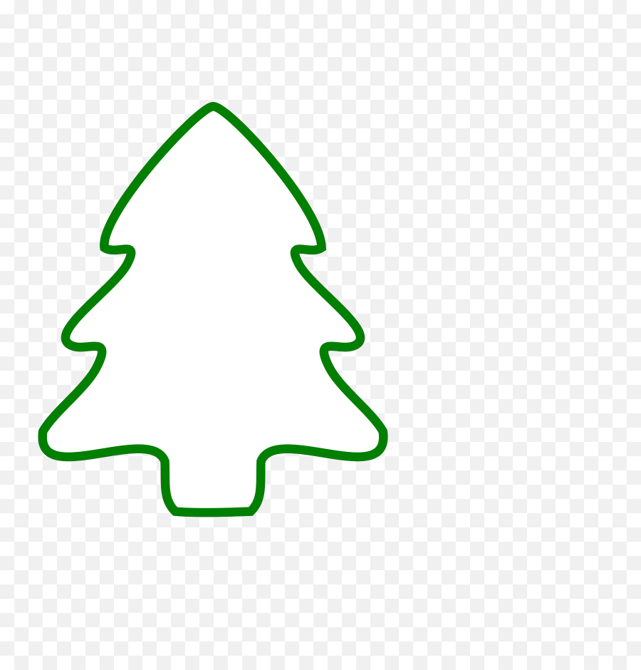 Green Christmas Tree Outline Png Clip - Clip Art,Tree Outline Png