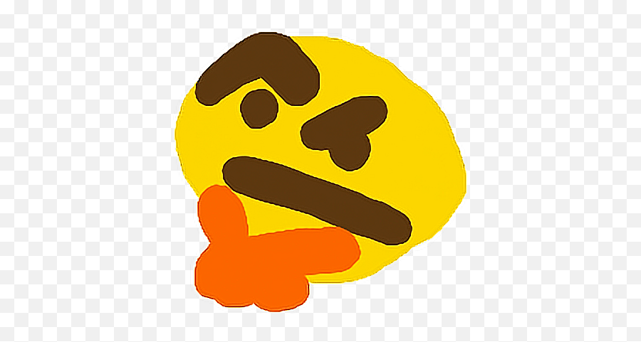 Download Think Emoji Thonk Memes Lol Emote Confused Pepe Hmm - Confused Face Meme Emoji Png,Thinking Emoji Transparent Background