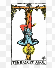 Tarot Card The Hanged Man Transparent - Hanged Man Tarot Card Png,Tarot Cards Png