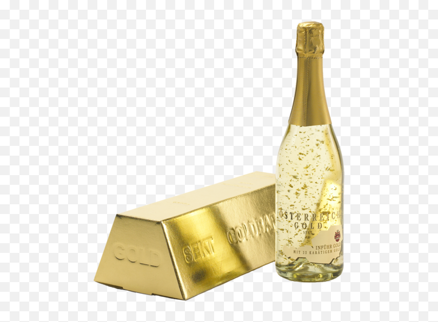 Sparkling Wine Gold With Bar Carton Inführ 075l - Osterreich Gold Champagne Pris Png,Gold Bar Transparent
