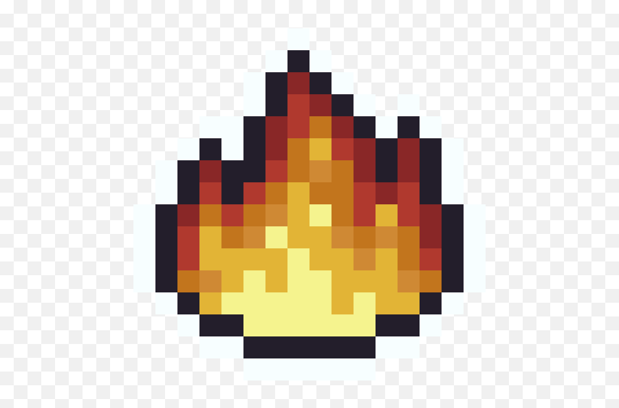 Fire Icon - Emoji Pixel Art Png,Fire Embers Png