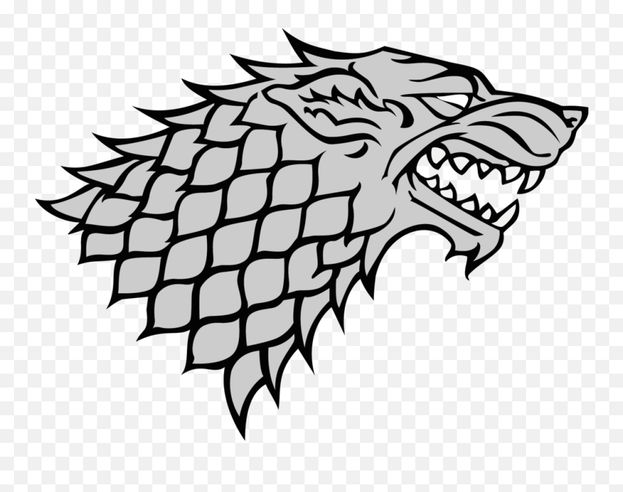 Download Free Art Eddard Stark Wolf Dire Monochrome - House Of Stark Logo Png,Black Wolf Icon