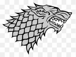 Download Free Art Eddard Stark Wolf Dire Monochrome - House Of Logo png
