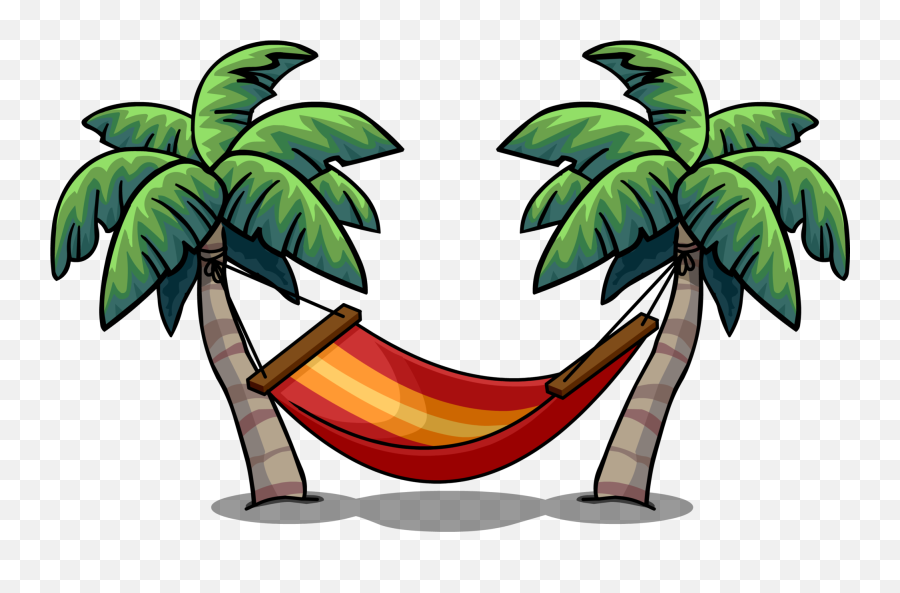 Tropical Hammock Ig - Palm Tree With Hammock Clipart Png Tropical Palm Tree Cartoon,Tropical Tree Png