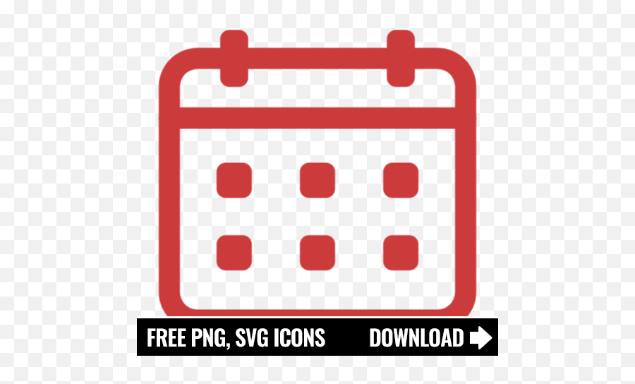 Free Red Calendar Icon Symbol Png Svg Download - Disney Plus Icon Png,Agenda Icon
