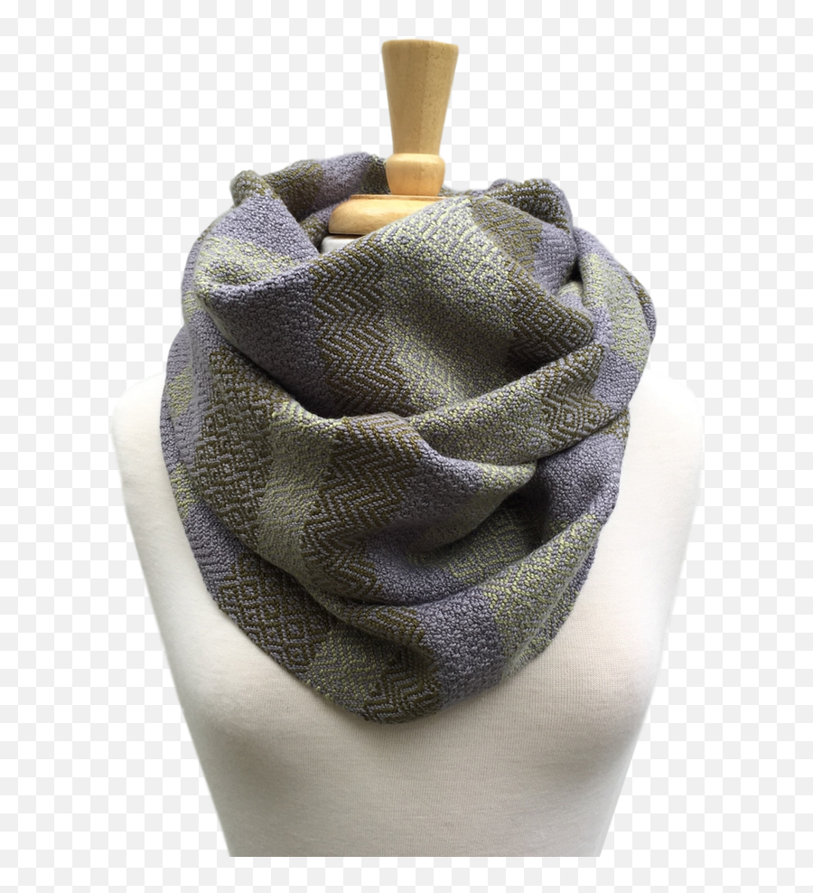 Spring Green Moss And Grey Woven Infinity Scarf - Scarf Png,Moss Png