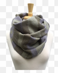 Spring Green Moss And Grey Woven Infinity Scarf - Scarf Png,Moss Png