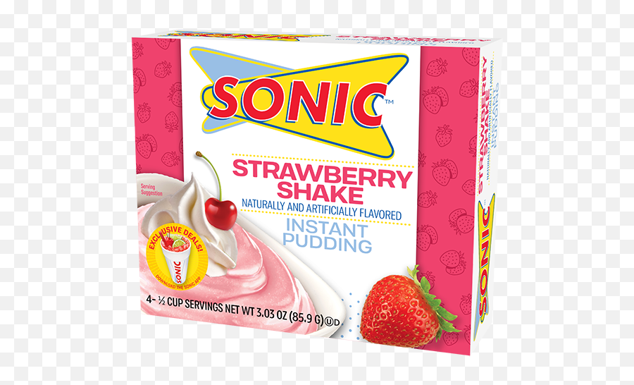 Sonic - Strawberry Shake Pudding Jelsert Sonic Pudding Png,Sonic & Knuckles Logo