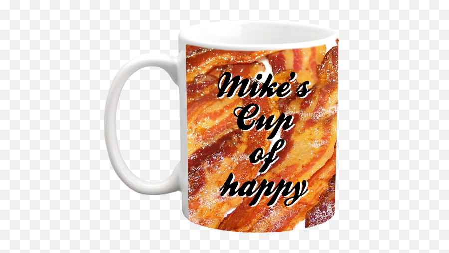 Bacon Background Custom Coffee Mug - 11 Ounce Custom Mug Png,Bacon Transparent Background