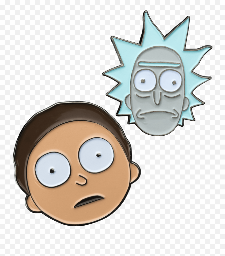 Rick And Morty - Rick U0026 Morty Face Enamel Pin Set Rick Et Morty De Face Png,Rick And Morty Png Transparent