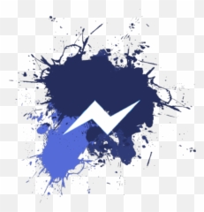 Messenger Social Logo Icon Mensajes Blue Sticker Edit - Graphic Design png