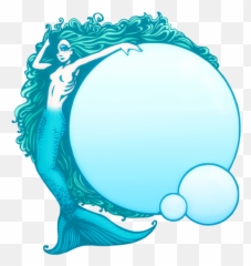 Download Free Mermaid Png Clipart - Black And White