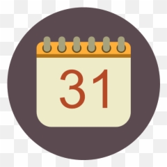 Date Day Schedule Table Calendar Icon - Mixed Rounded png