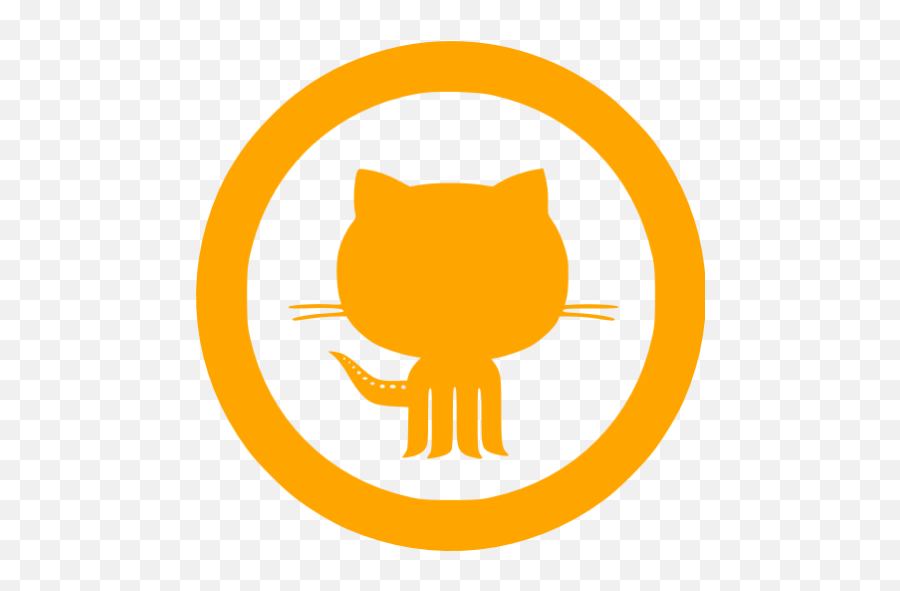 Orange Github 10 Icon - Github Icon Blue Png,Github Icon Png