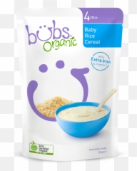 Bubs Organic Baby Rice Cereal 4months 125g Png Bowl Of
