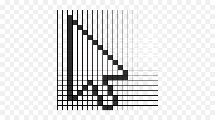 Windows Cursor Perler Bead Pattern - Cursor Pixel Art Grid Png,Windows Cursor Png