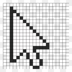 Windows Cursor Perler Bead Pattern - Pixel Art Grid png