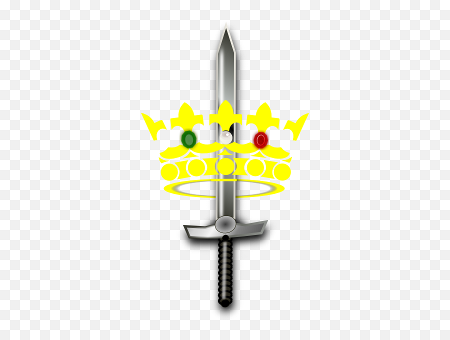 Jeweled Crown And Sword Clip Art - Sword With Crown Png,Cartoon Sword Png