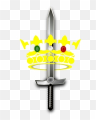 Jeweled Crown And Sword Clip Art - With Png