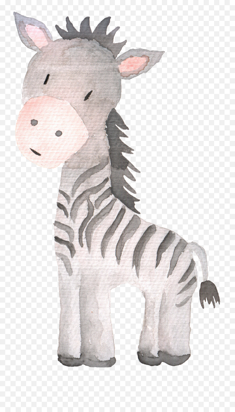 Download Hd Hand Painted Watercolor Donkey Cartoon Animals - Free Printable Baby Wall Art Png,Transparent Animals
