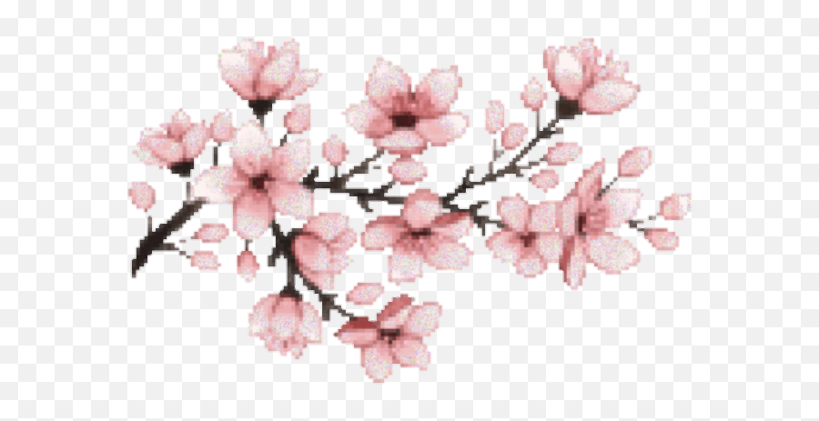 Pink Sakura Tumblr Edit Freetoedit Rosa - Pixel Cherry Blossom Transparent Png,Sakura Png