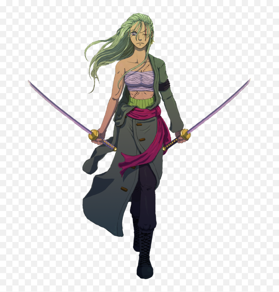 Female Zoro One Piece Png Image With No - Roronoa Zoro Female Version,Zoro Icon