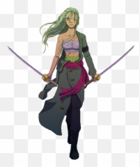 Female Zoro One Piece Png Image With No - Roronoa Version