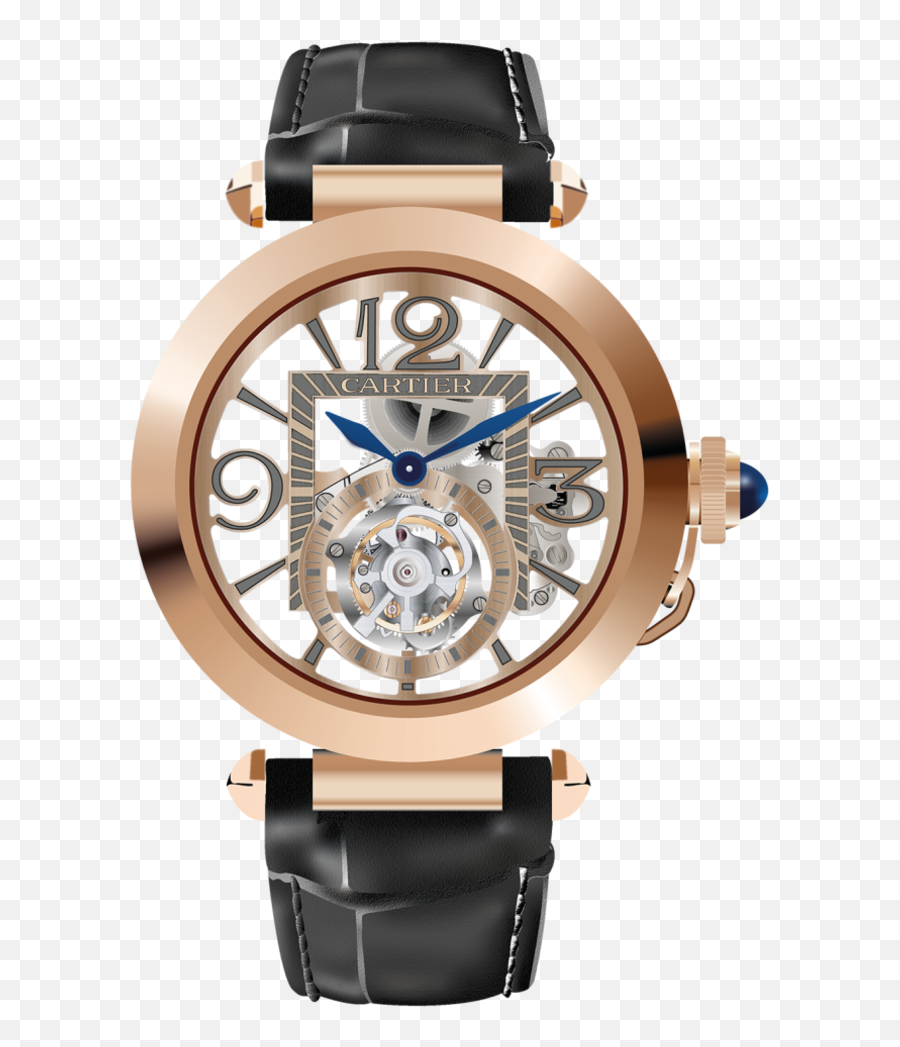 Photo Realistic Vector Pasha De Cartier Watch By Husson Stan - Watch Strap Png,Design Icon Watch