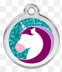 Red Dingo Glitter Unicorn Pet Id Tag - Red Dingo Dog Tag Png,Pretty Unicorn Icon