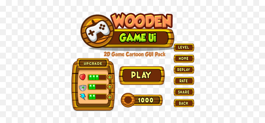 Royalty Free Gui - Wooden Game Ui Png,Wood Icon Set