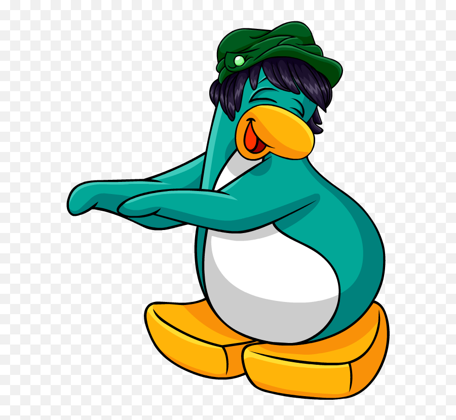 Club Penguin Back - Club Penguin Blue Penguin Cutouts Png,Penguin Aim Icon