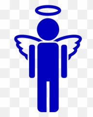Blue Angel Clip Art - Black png