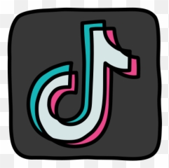 Tiktok Icon In Doodle Style - Tiktok Cartoon App Logo png