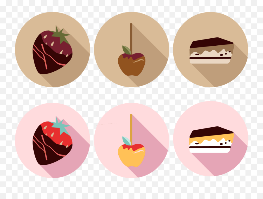 Desserts Flat Icons By Lana Mironova - Superfood Png,Flat Icon Designs