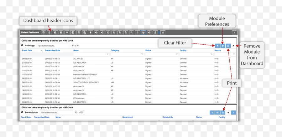 Resource Centre - Patient Dashboard Clinicalconnect Horizontal Png,Clear Filter Icon