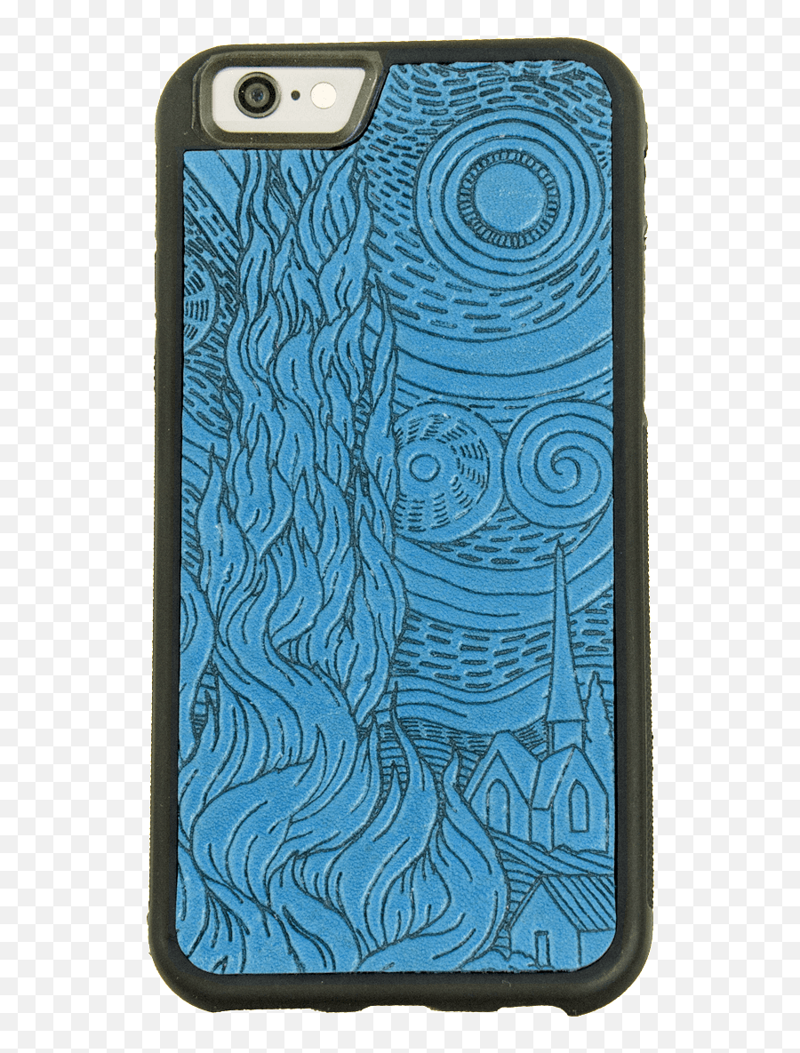 Leather Iphone Case Van Goghu0027s Sky 2 Colors - Smartphone Png,What Should The Color Of The Icon Screen On The Iphone 6 Plus