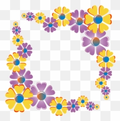 Png Flower Corner Variation Frame - Border Designs For Project
