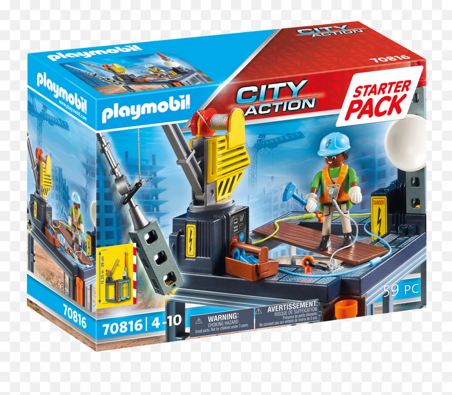 Starter Pack Construction Site - 70816 Playmobil Playmobil Construction Site Png,Construction Icon Pack