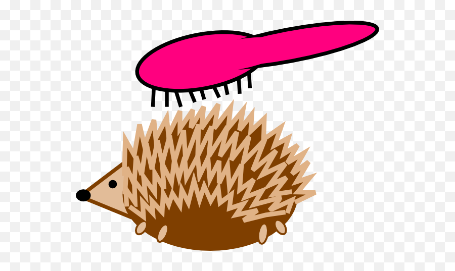 Hedgehog Hairbrush Clip Art - Vector Clip Art Portable Network Graphics Png,Hairbrush Png