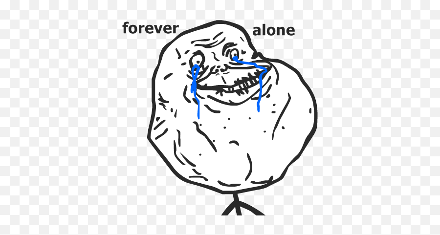 Download Meme Fundo Transparente - Rage Face Forever Alone Meme Png,Forever Alone Png