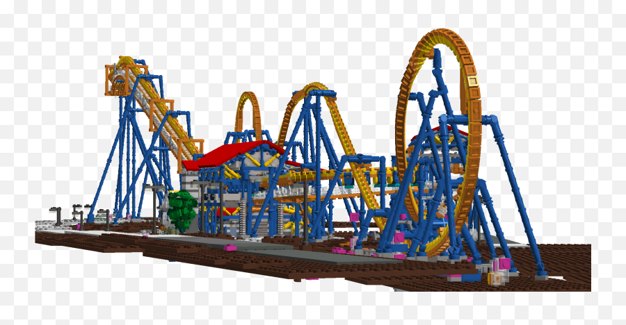 Roller Coaster Diorama - Lego Town Eurobricks Forums Roller Coaster Diorama Png,Rollercoaster Png