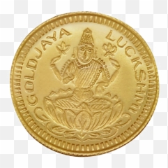 Lakshmi Gold Coin Png Image Background Arts - Gold Jaya Lakshmi Coin,Gold Coins Png