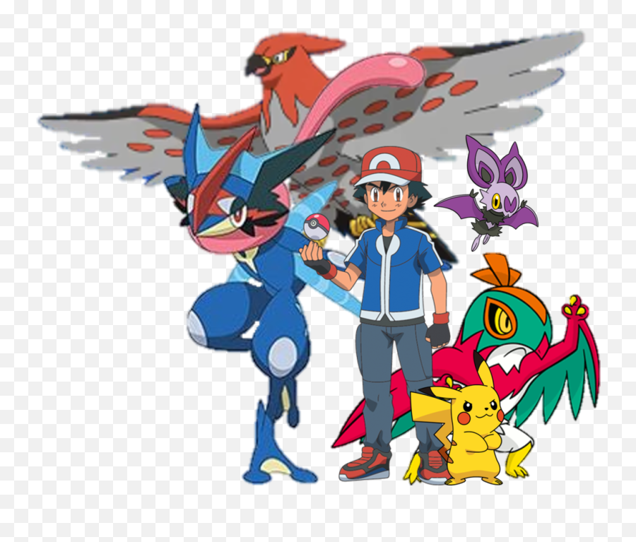 Image Result For Ash Ketchum In X And Y Series Pokemon - Greninja Png,Ash Ketchum Png