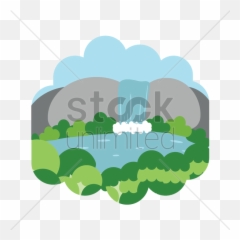 Waterfall Clipart Art - Fall Scenery png
