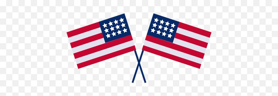 Crossed American Flags Design Element - Crossed American Flags Png,American Flag Transparent Background